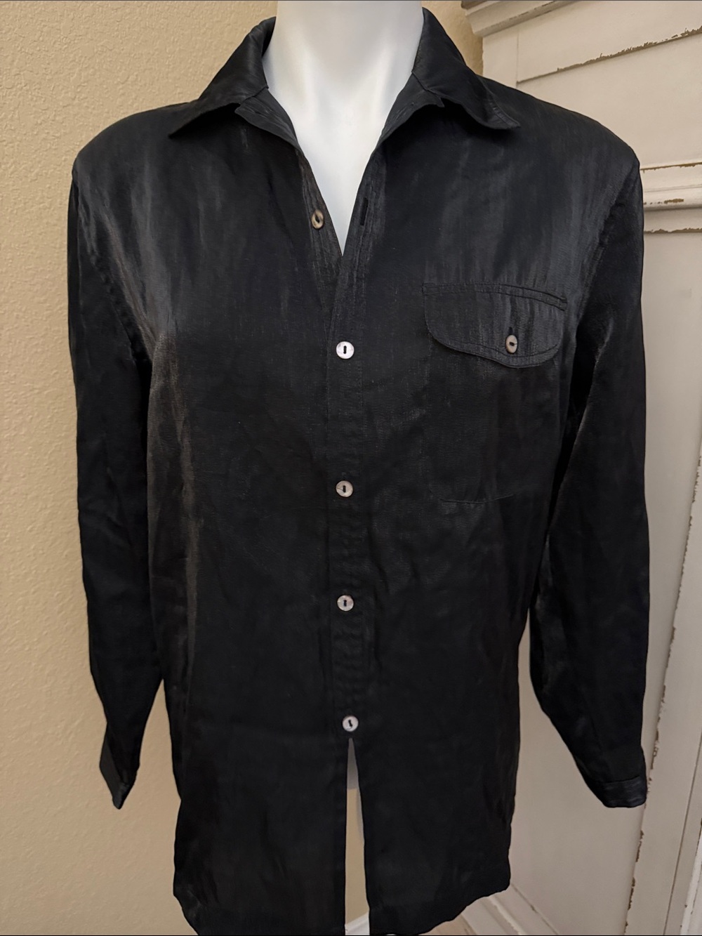 Chico's Medium Black Silk-Blend Top
